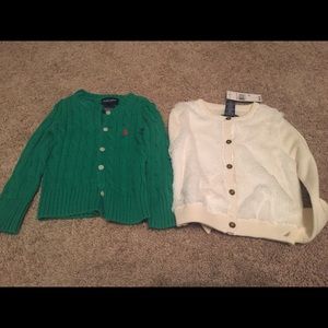 2 Toddler girl sweater RL & Nautica (NWT)